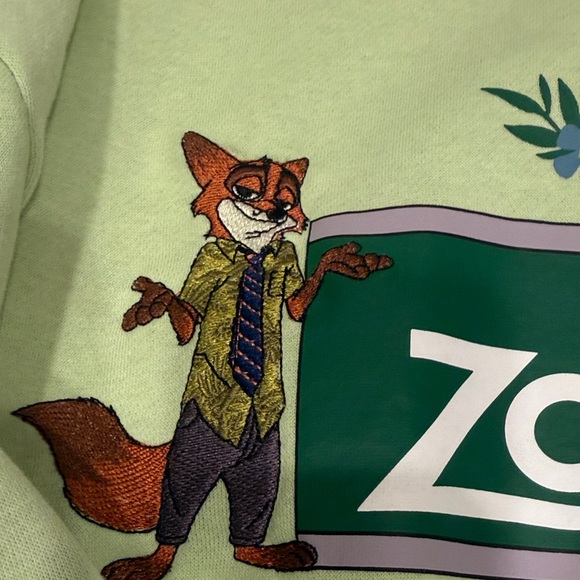 Disney Zootopia EmbroideredIcons Panel Crewneck Sweater - Boxlunch - Picture 5 of 7